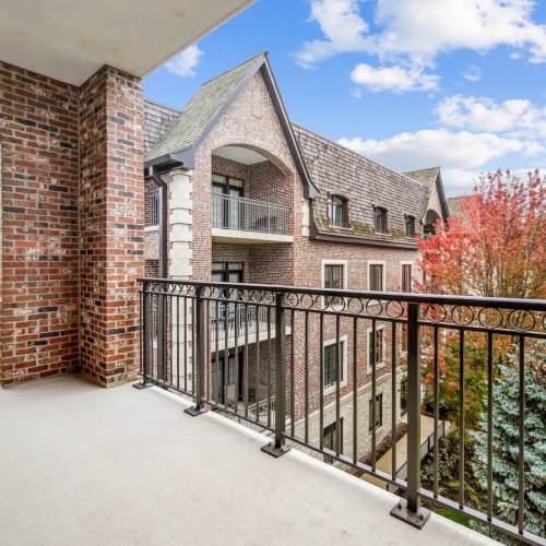 Find your perfect fit at The Residences at Amberley Woods patio with views of landscaping and near neighborhood