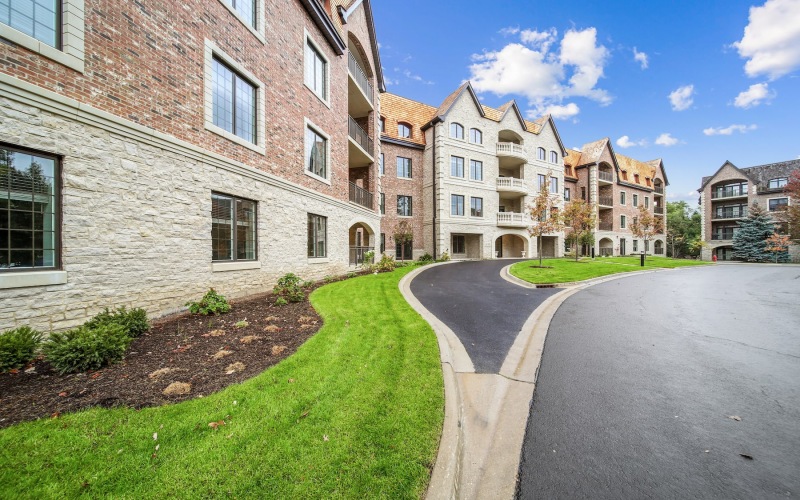 exterior view of building and nearby landscaping